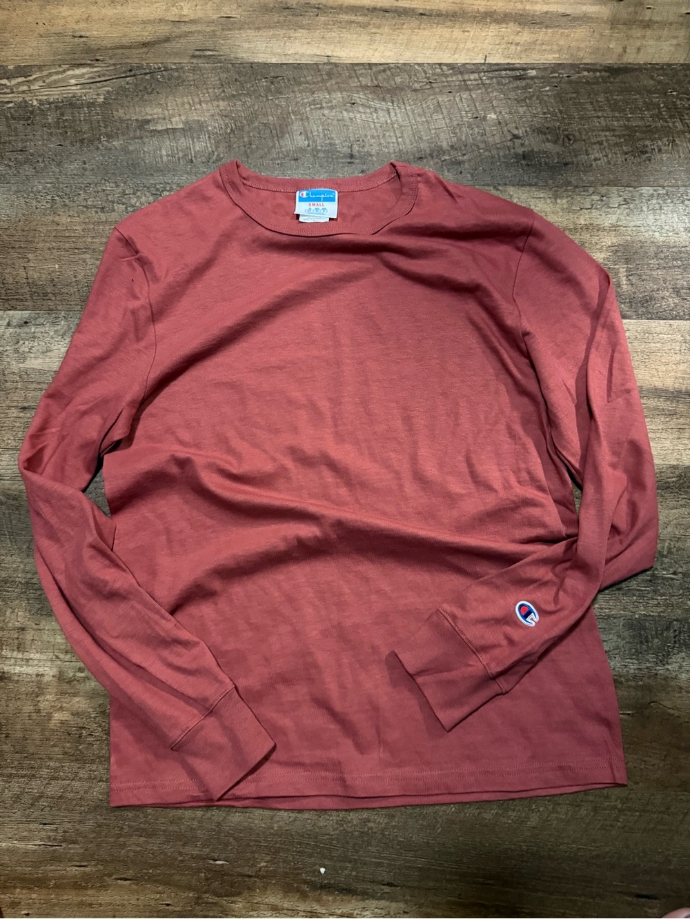 Champion Long-Sleeve Crewneck Shirt - Rust